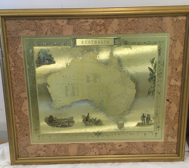 Australia etched Map